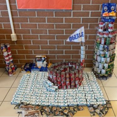 Oberle CANgineering Award display of Cans